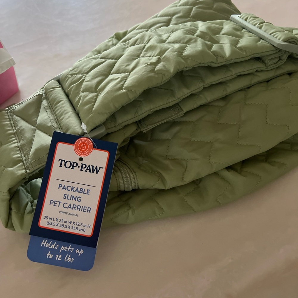 Top Paw Olive Packable Sling Pet Carrier